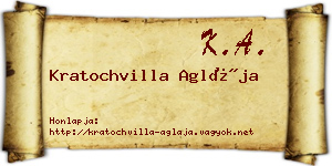 Kratochvilla Aglája névjegykártya